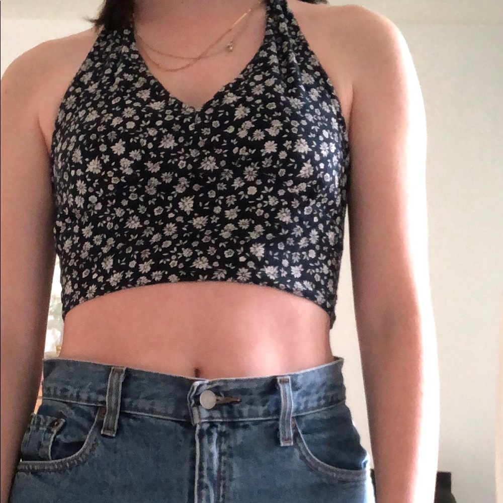 Floral halter top